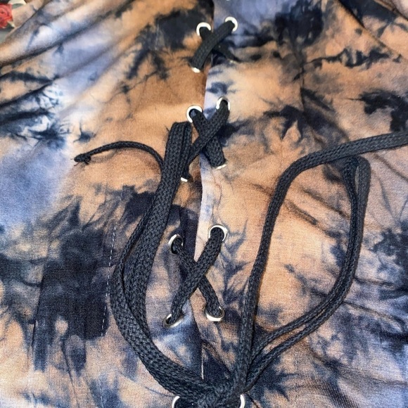 Venus Sleeveless Hooded Blue‎ Sweatshirt Women L Casual Loungewear - Picture 7 of 7